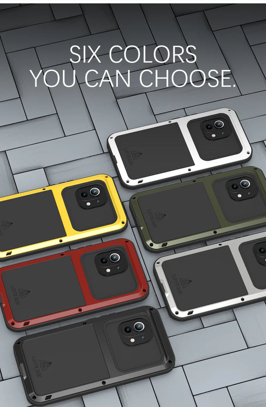 Love Mei Aluminum Metal Case For Xiaomi Mi 14 13 11 10 Pro Mi11 Cover Powerful Armor Shockproof Life Waterproof Case Capa Funda