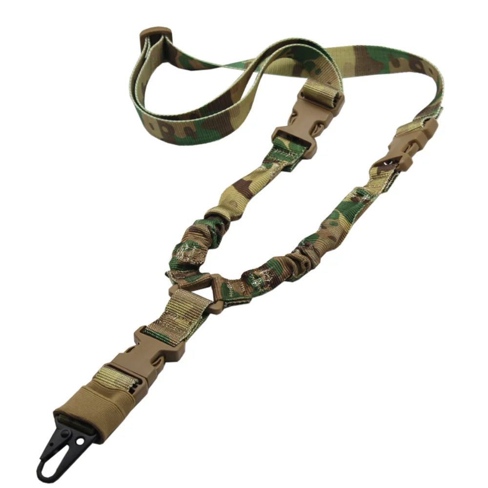 Tactical Single Point Rifle Sling 1 Point Airsoft Heavy Duty Rifle Sling Combat Shooting Gun Sling Hunting Strap