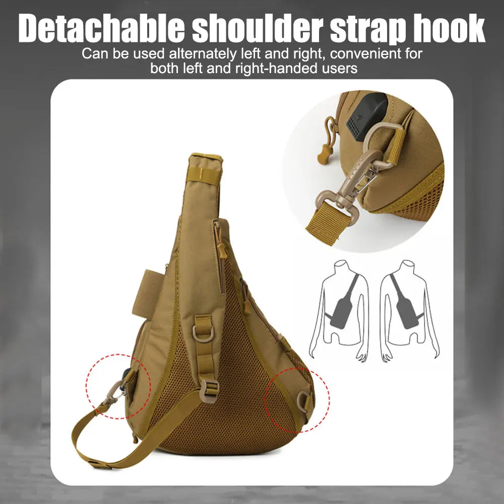Tactical Chest Bag Outdoor Backpack Crossbody Sling Shoulder Bag Rucksack for Outdoor Hunting Camping Hiking