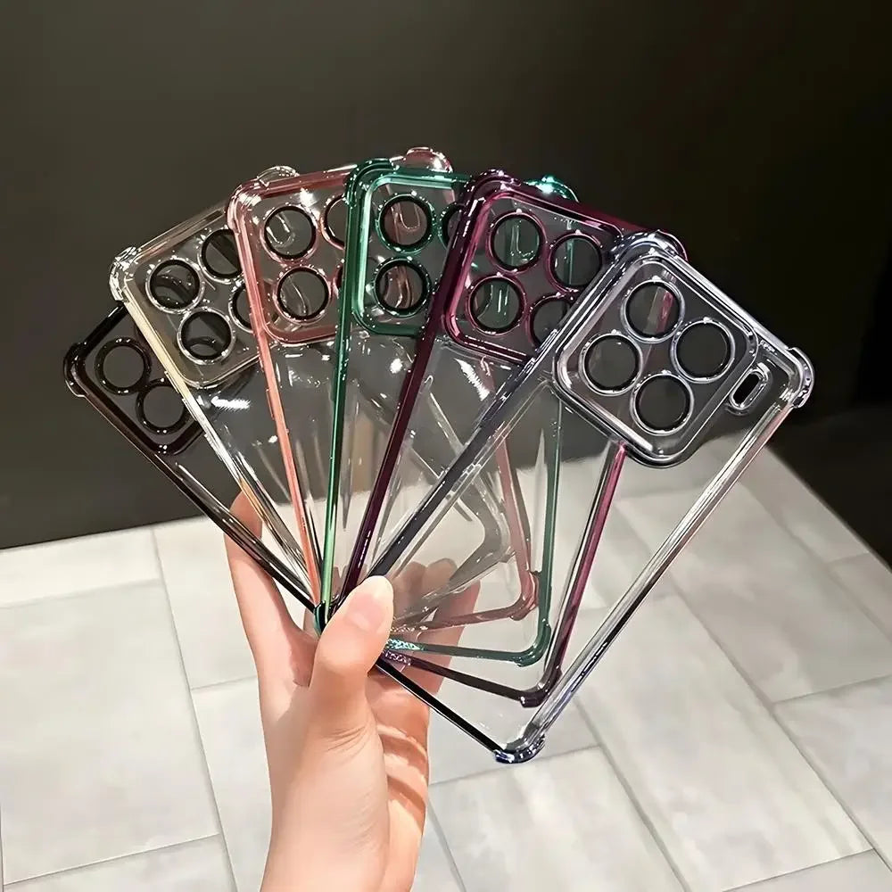 1 Phone Case Electroplating Corners Cover Phone Case For Iphone 16 15 Pro 14 13 Mini 11 12 Xs Max Xr X 7 Plus Cover