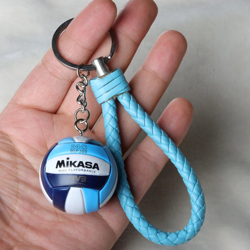 PVC Volleyball Keychain ball toy Sport Key Chain Gift Car Ball Key Holder Ring For Players Men Women Keyring Birthday Gift