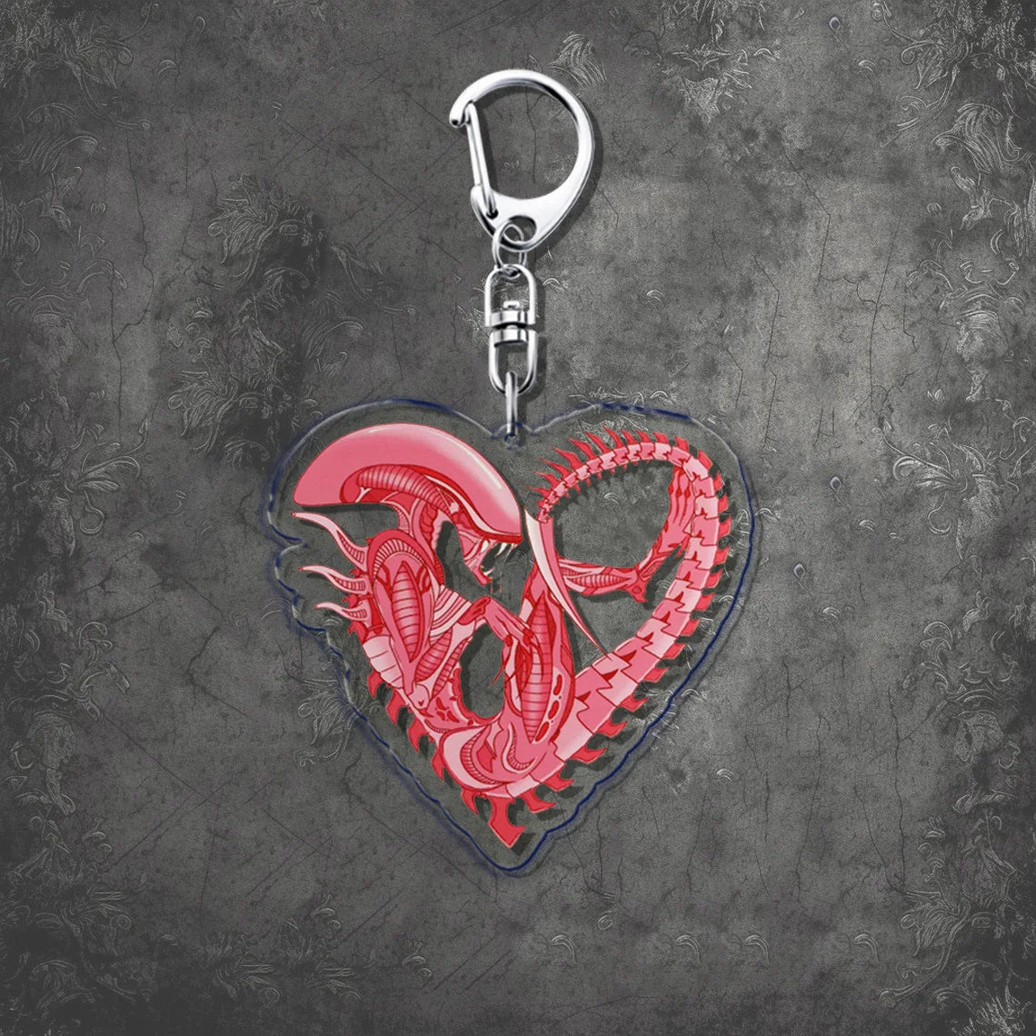Horror Scary Classic Movie Keychain Key Chain Ring for Bag Xenomorph Sci Fi Keyring Jewelry Gamer Fans Gaming Gift