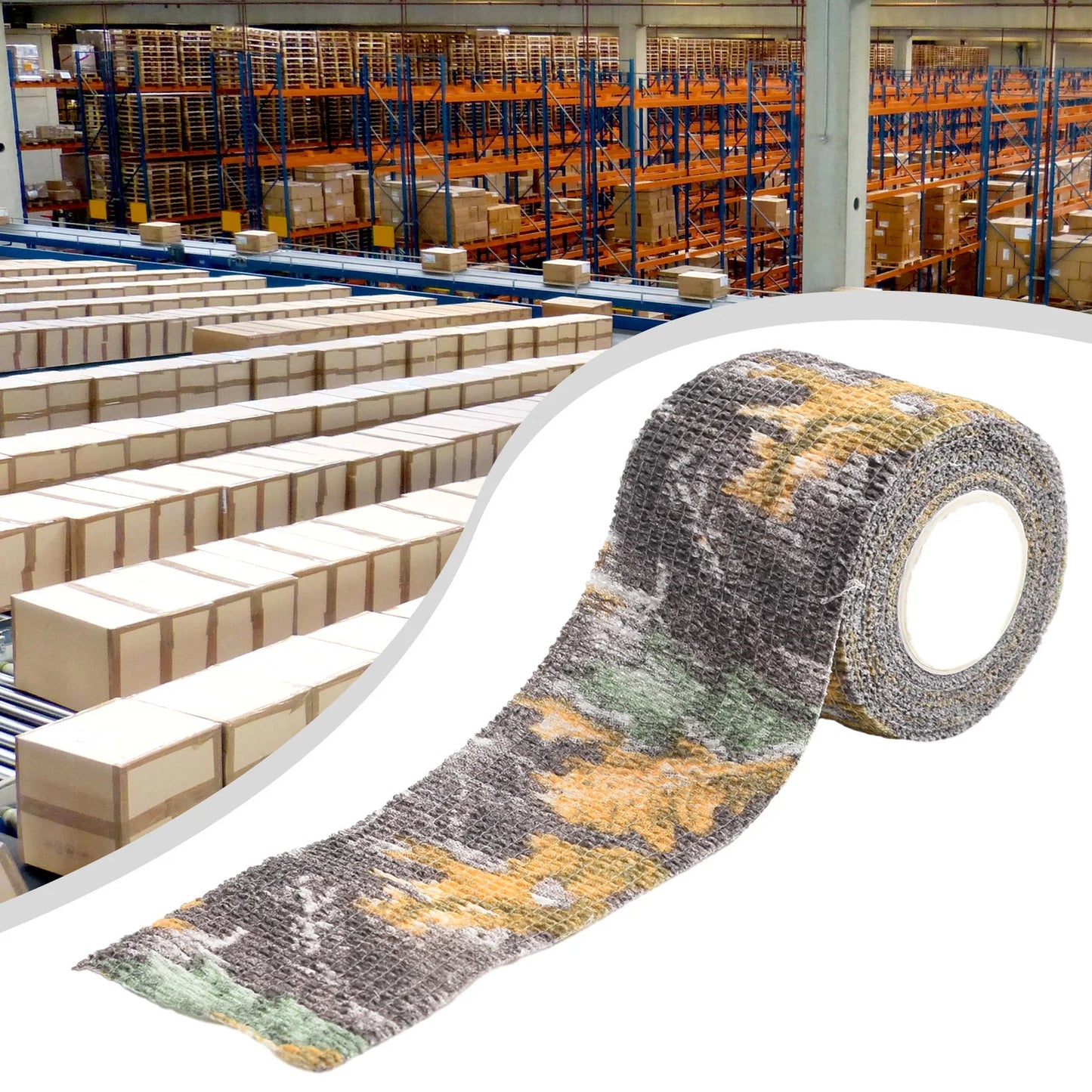 Hand Tool Camo Form Reusable Self Cling Camo Hunting Rifle Provide Insulation Fabric Tape Wrap Polyester Camouflage Equipment