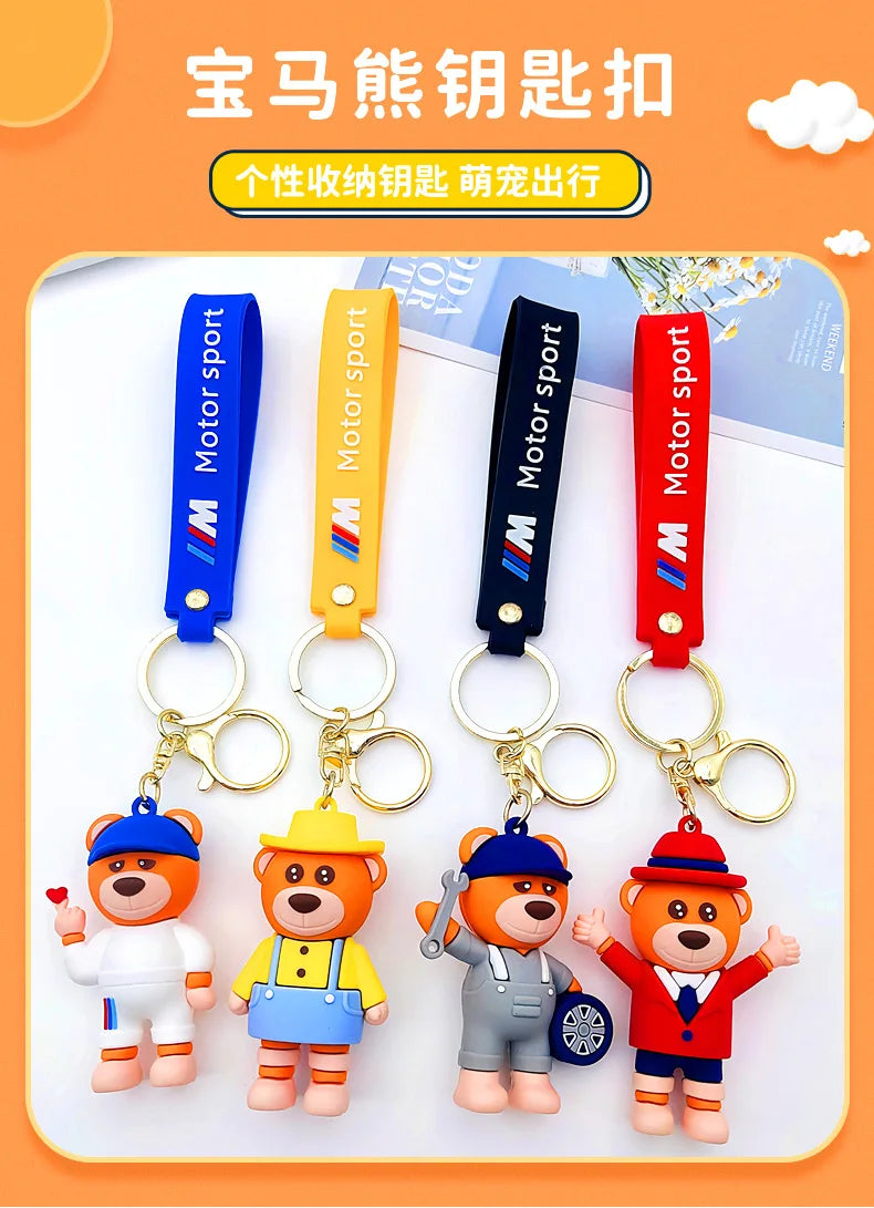 Cartoon Animal  PVC keychain   Doll Pendant Bear Bag car  Accessories