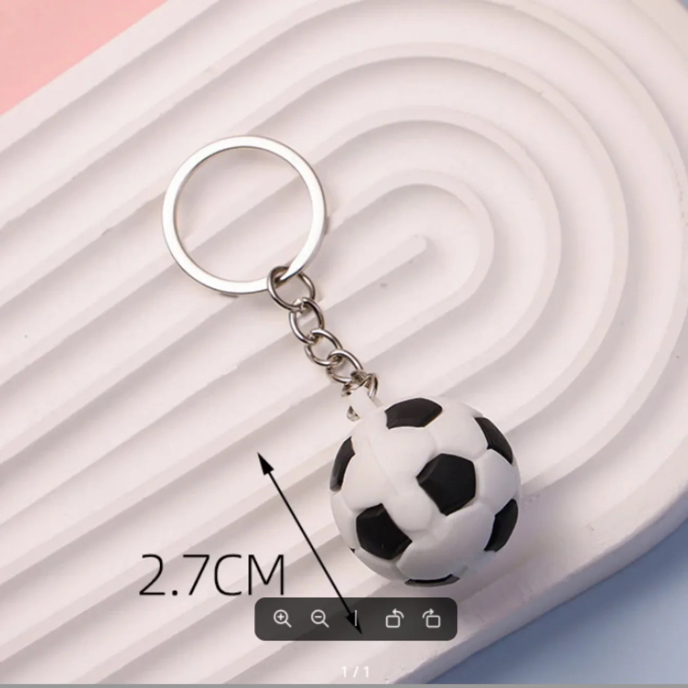 Simulation Football Basketball Volleyball Tennis Rugby Keychain PVC Creative Mini Key Ring Backpack Pendant Car Accessories Gift