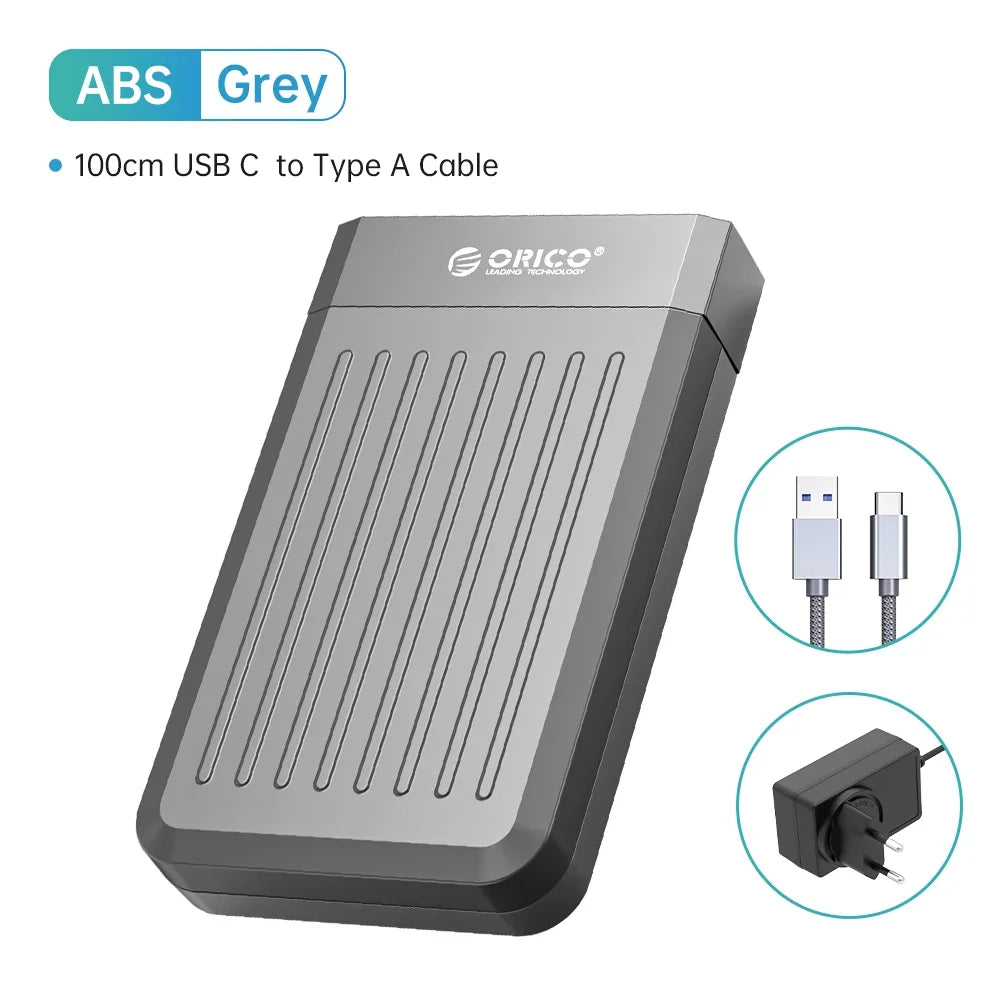 ORICO 3.5" HDD Case SATA to USB C 6Gbps External Hard Drive Case for 3.5 inch HDD Enclosure with 12V Power Adapter Support 18TB