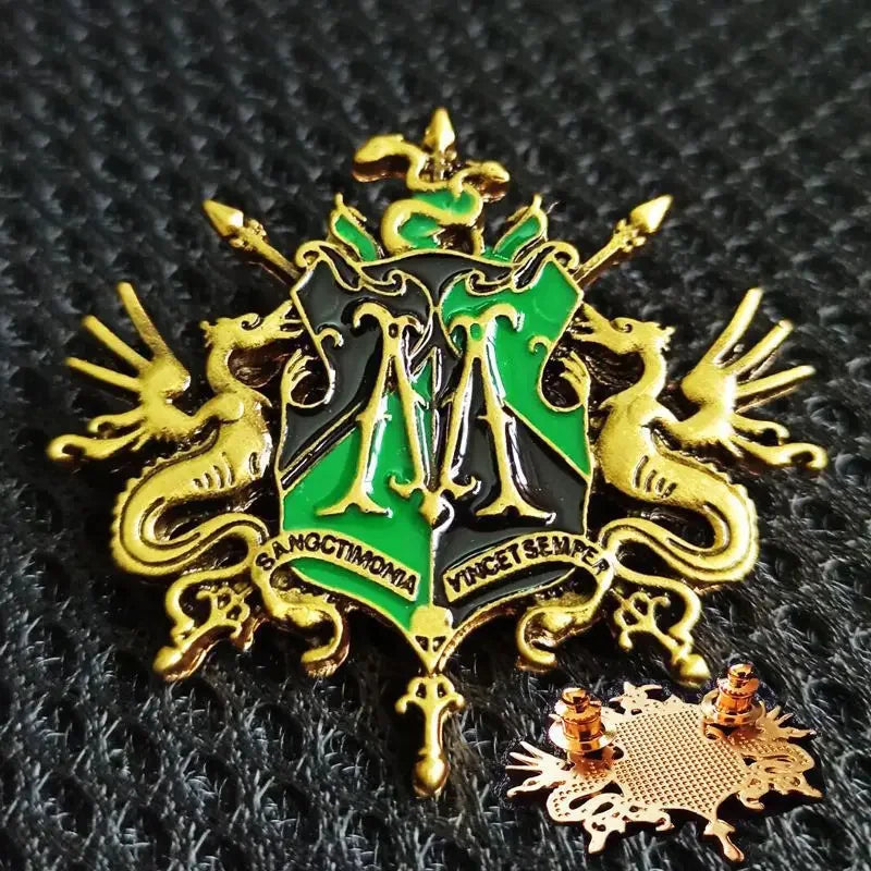 Potter Metal Badge Brooches Hogwarts Slytherin Gryffindor Harry Magic School Lapel Pin Bag Accessories Christmas Souvenir Gifts