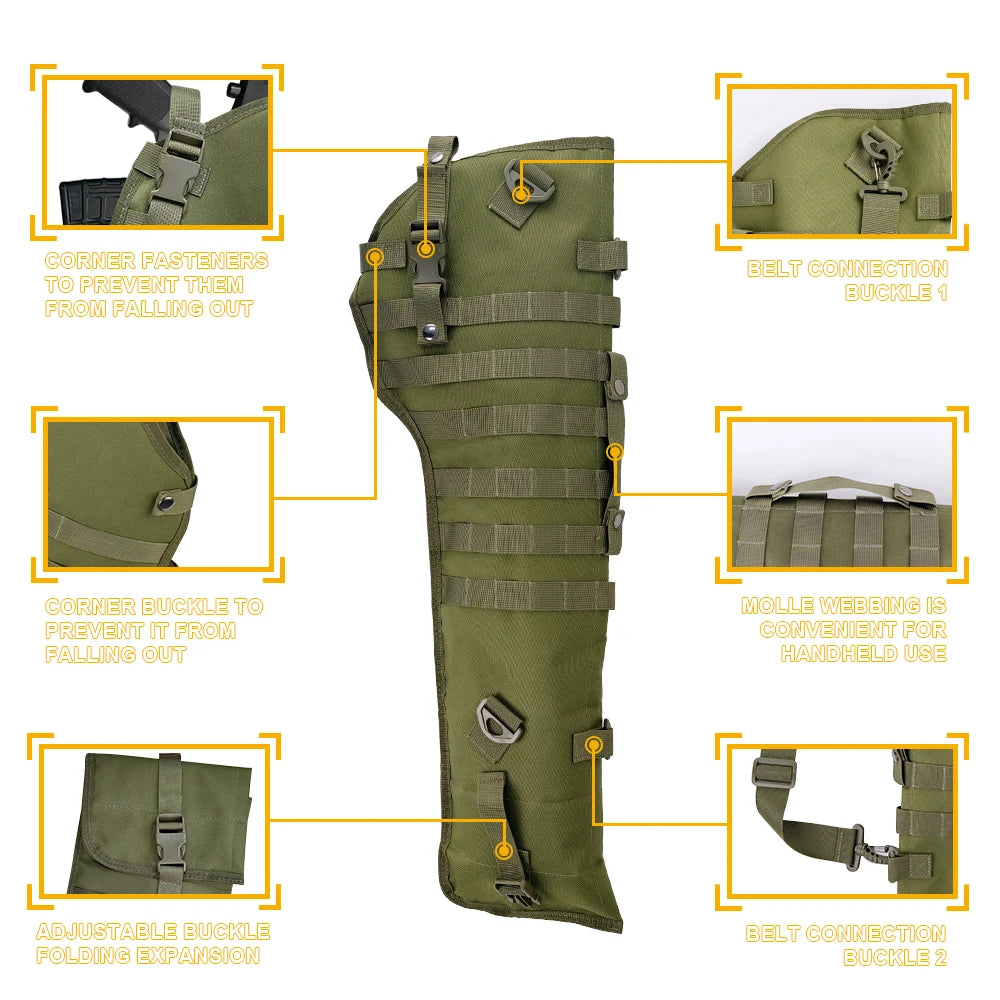 Tactical Rifle Shotgun Scabbard Bag Shotgun Shoulder Carry Case 34 Inch Hunting Gun Holster Airsoft Gun Backpack