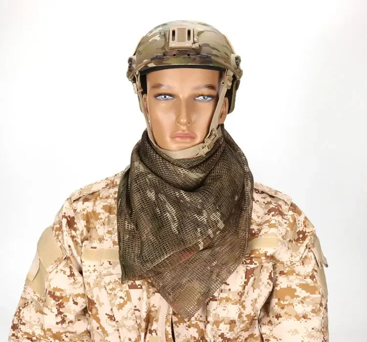 Tactical Camouflage Netting Mesh Net Camo Scarf for Outdoor Sport Hunting Shooting Wild Photography Sniper Camo Mesh Scarves
