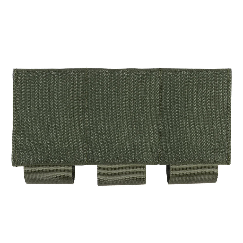 Tactical triple magazine pouch, shooting vest insertable magazine bag, 5.56 7.62 M4 M16 AK rifle mag pouch and magazine holder