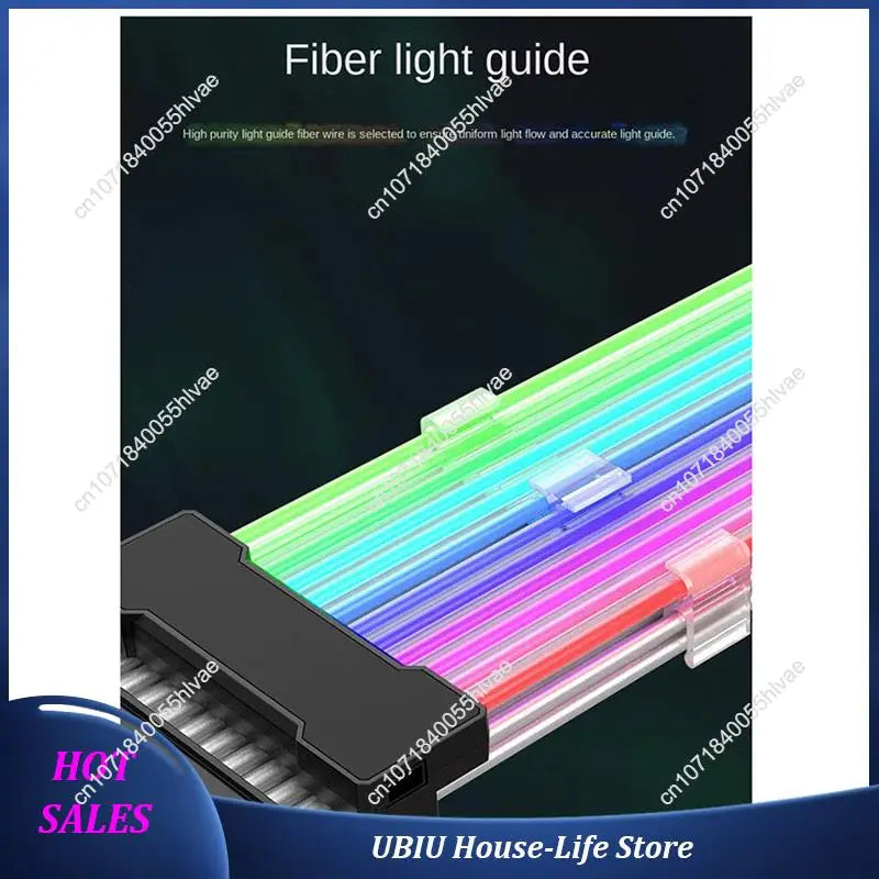 5X ARGB Power Supply Extension Cable 24Pin Cord Motherboard RGB Extension Cable For Computer-Best Selling