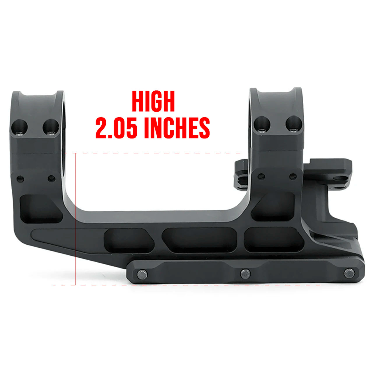 Tactical Fast  LPVO Scope Mount 30mm Tube With Offset Mount Plate For Red Dot Sight ,FDE And Black Color