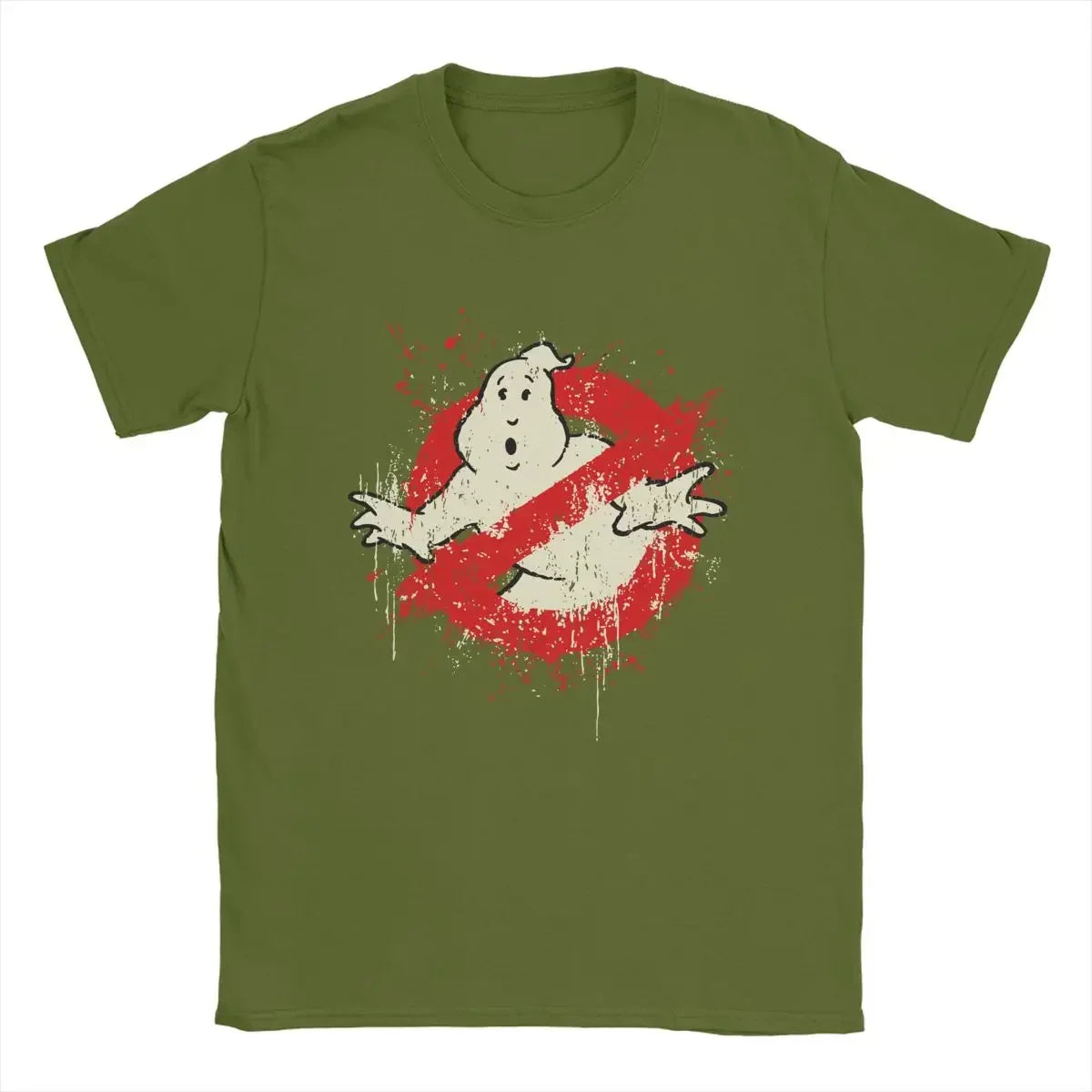Classic Ghostbuster Movie Print T-Shirts Men Clothes 100% Cotton Summer Short Sleeve Loose Women Tees Harajuku Oversize T Shirt