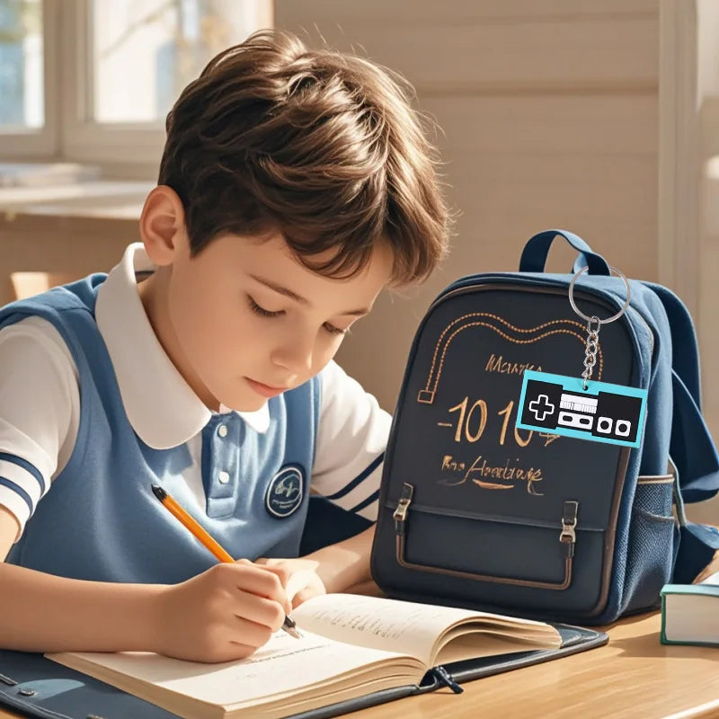 6/12/24Pcs Video Game Machine PVC Keychains Kids Birthday Party Favors Gift for Guest Goodie Pinata Fillers Backpack Pendant Toy