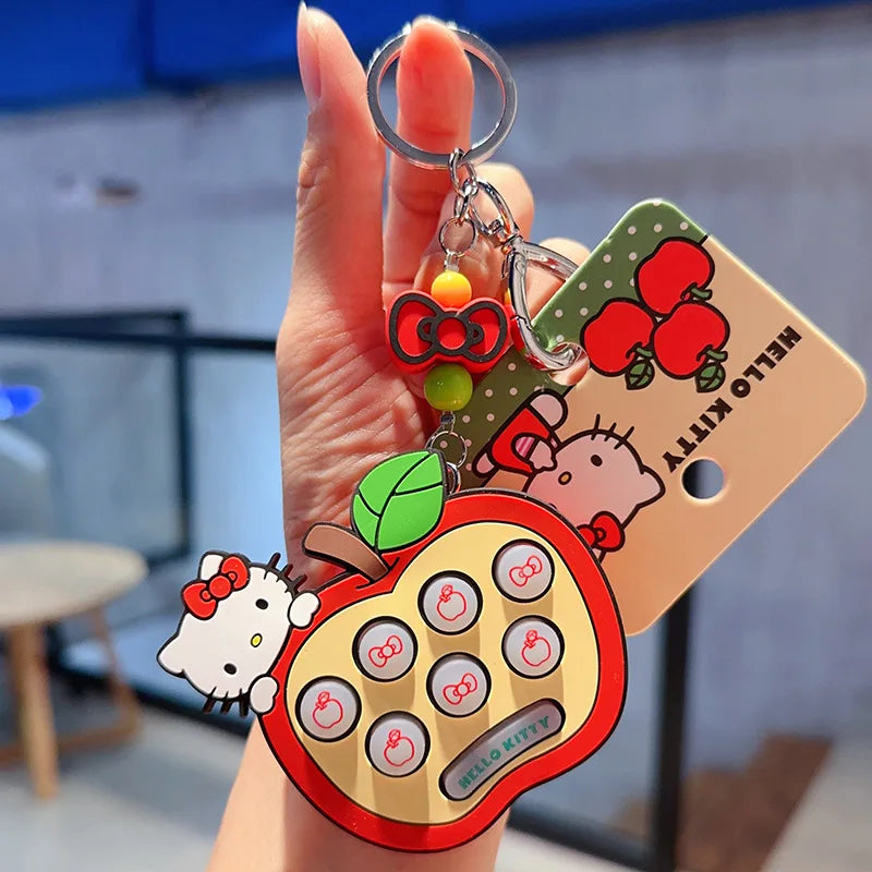Hello Kitty Keychain Girls Bag Kt Cat Cartoon Doll Toy Exquisite Key Chain Kawaii Surprise Girls Kids Gifts