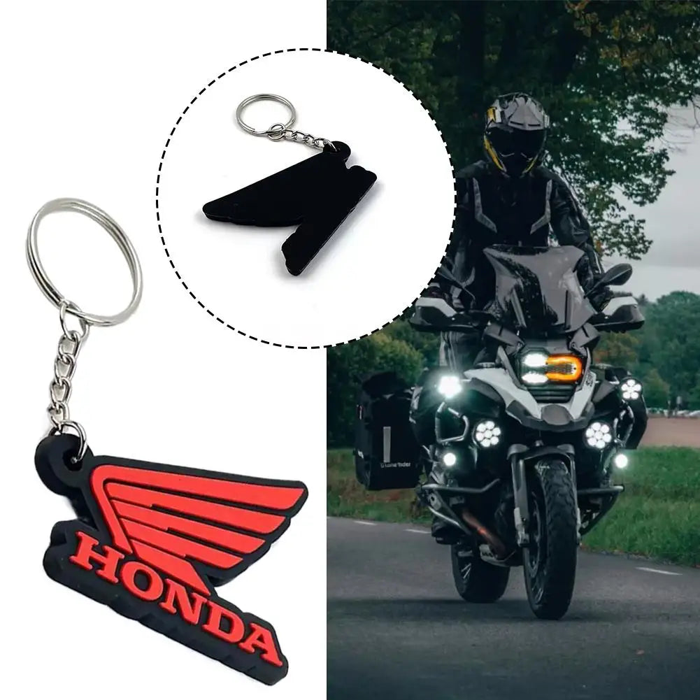 Motorcycle Keychain Rubber Keyring Logo Key Chain Small Gift Activities For Honda Motorcycle Keychain Accessories
