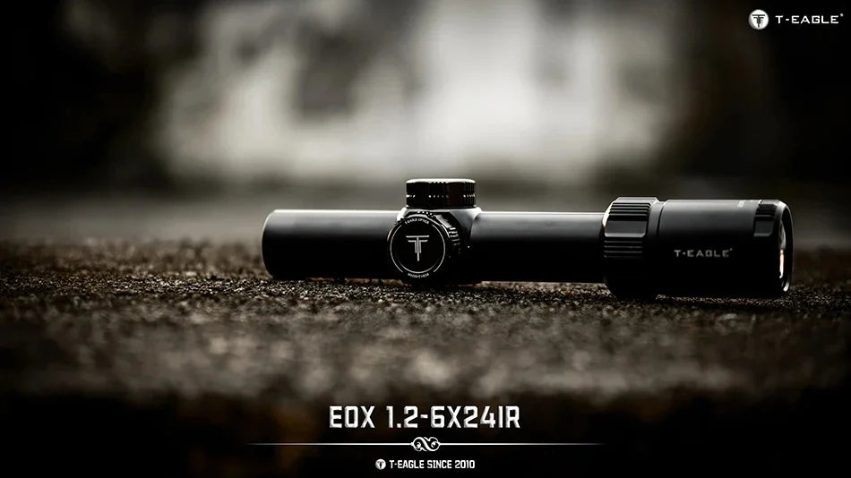 T-EAGLE EOX 1.2-6X24 IR Tactical Riflescope Hunting Spotting Rifle Scope Optical Collimator Air Gun Airsoft PCP Sight