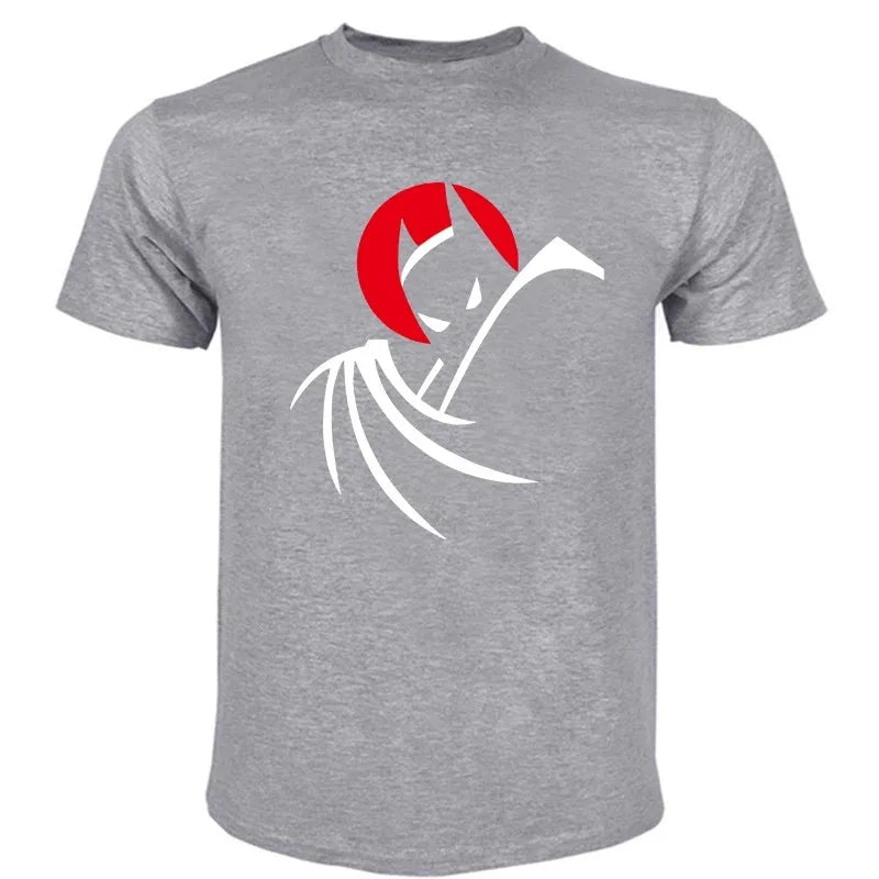 Bat Animated Series T-Shirt Anime Clothes Men Clothes Man T-shirt Cotton Crew Neck Tshirt Short Sleeve Top Fashion Street Style