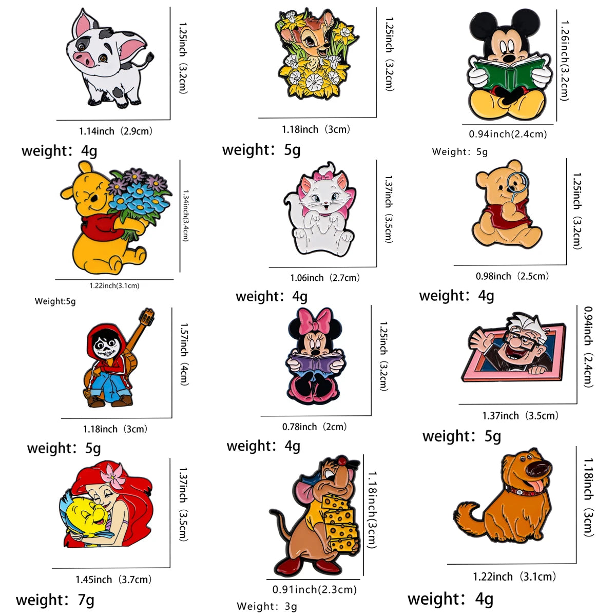 Cartoon Movie Characters Enamel Pin Brooches For Women Lapel Pins Badge on Backpack Costume Accessories Fashion Jewelry Gifts