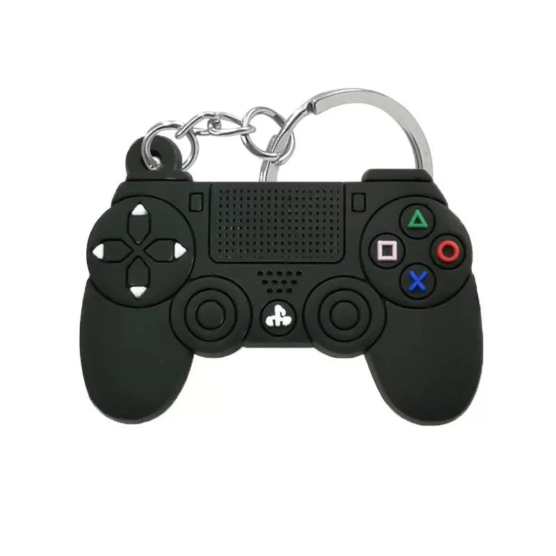 1PCS PVC Game Machine Keychain & Keyring Cute Gamepad Joystick Key Chain PS4 Game Console Jewelry Bag Car Hanging Accessories