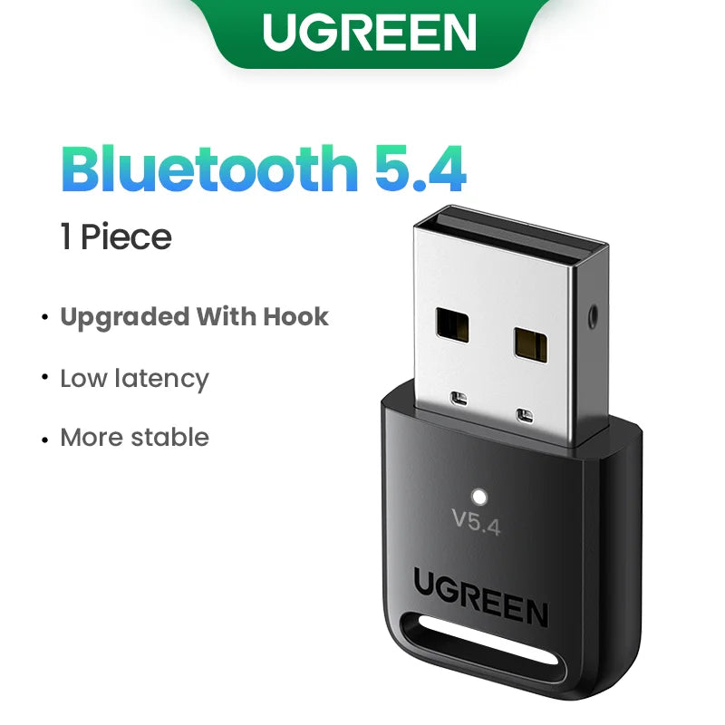 UGREEN 2 in 1 USB Bluetooth 5.4 Dongle Adapter for PC Speaker Wireless Mouse Music Audio Receiver Transmitter Bluetooth 5.0