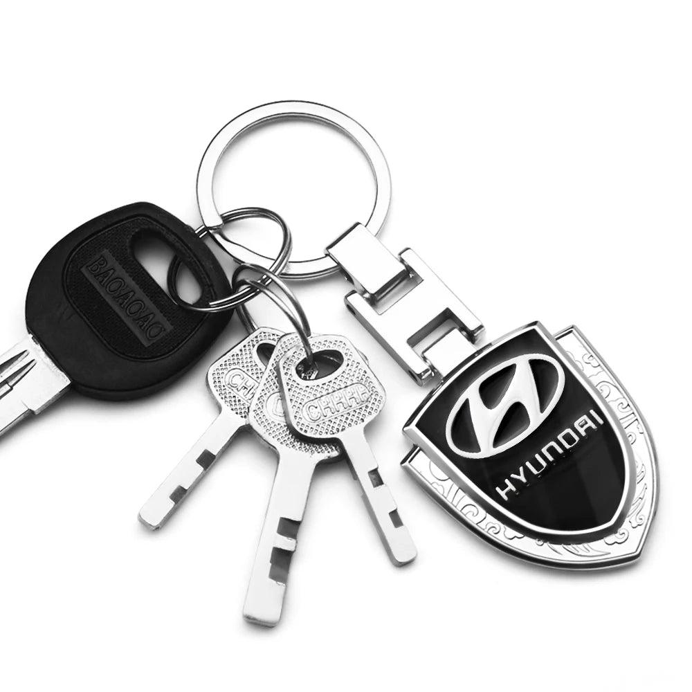 1PC Car Keychain Shield Butler Home Keychain For Hyundai Elantra Accent Sonata Tucson Kona Santa Fe IONIQ 5 IONIQ 6 N Line