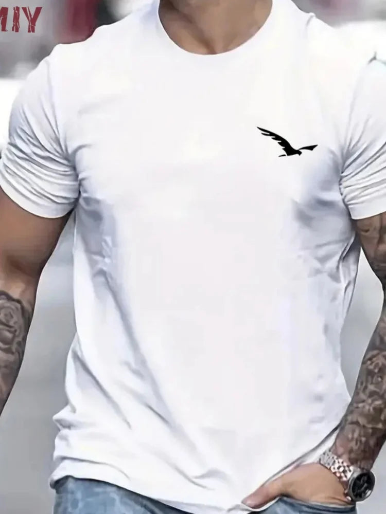 Funny T Shirts Seagull Men's T-Shirts Luxury Brand Fashion Top Casual Short Sleeved T-Shirt for Men Streetwear New Arrival Tee