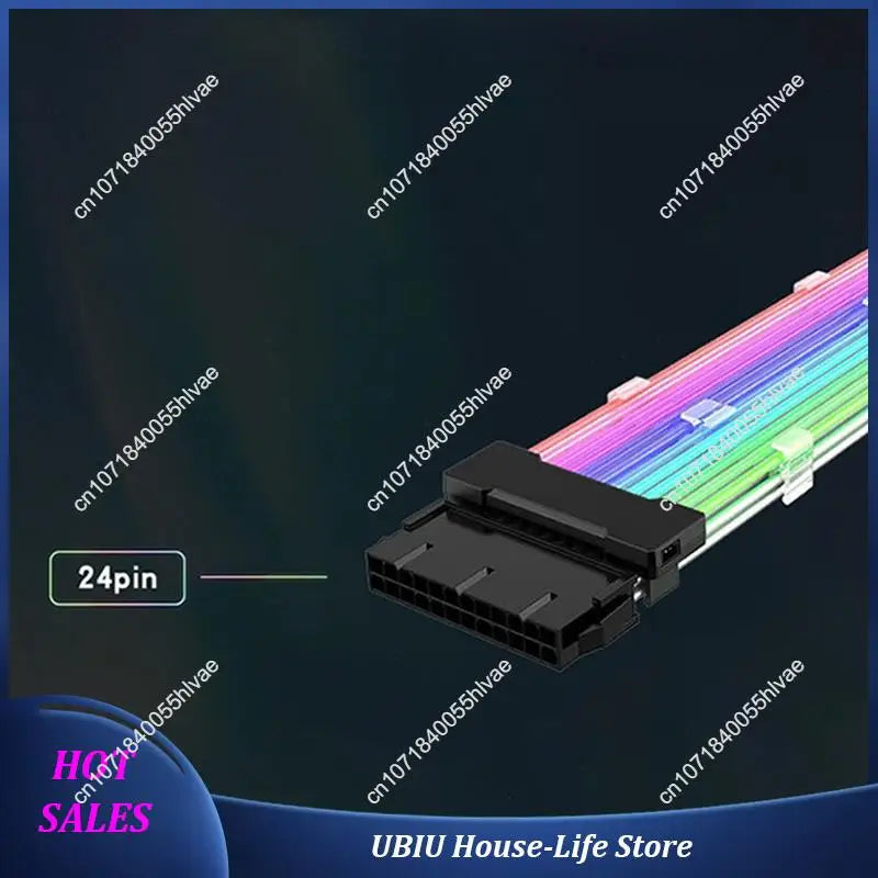 5X ARGB Power Supply Extension Cable 24Pin Cord Motherboard RGB Extension Cable For Computer-Best Selling