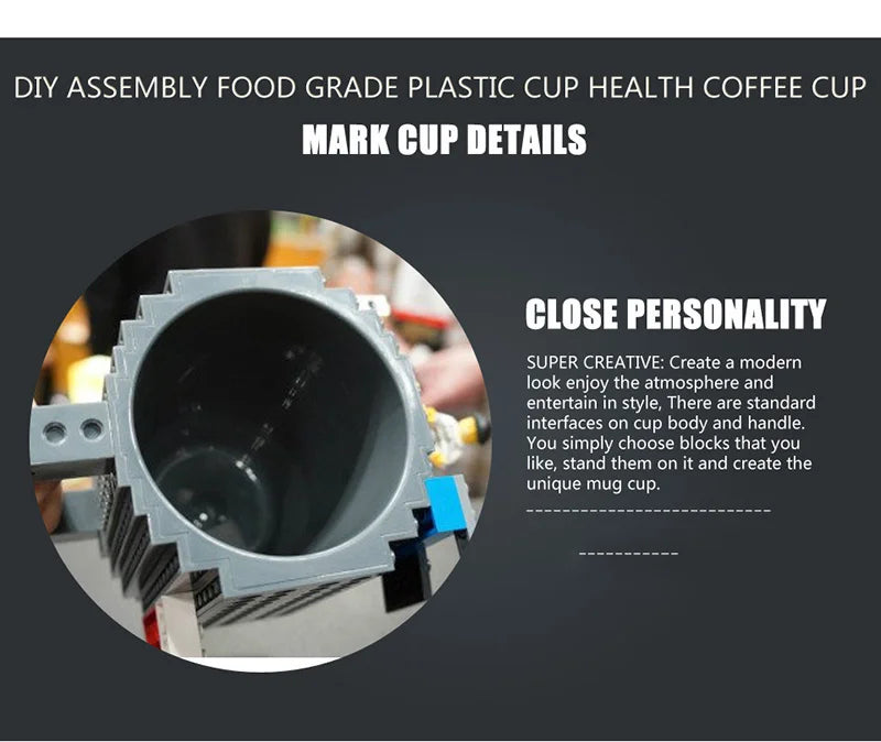 Creative Build-on Brick Mug Cups Building Blocks Design Birthday Gifts Personalized Decorations