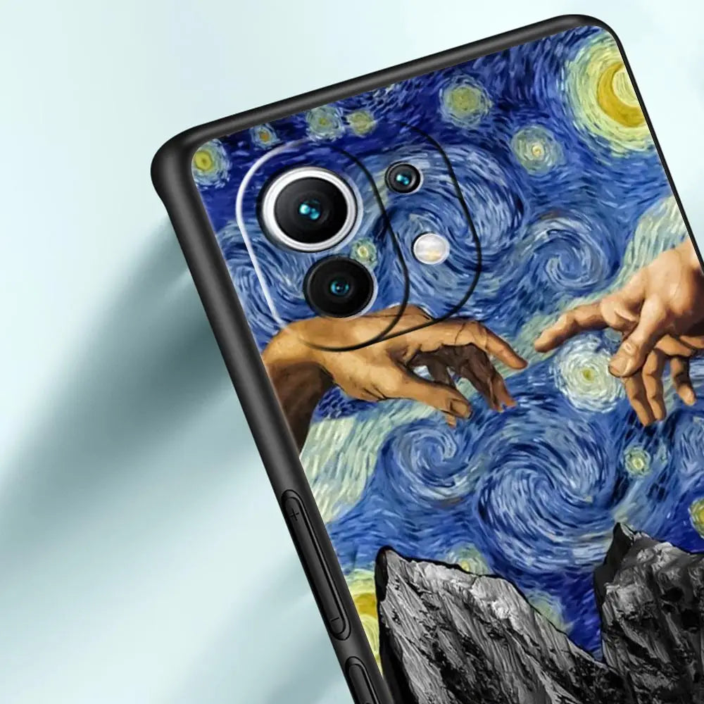 Mona Lisa Van gogh Oil Painting Art Case For Xiaomi 13 12 11 Lite 12T 11T 10T 9T Mi Poco X5 M4 M3 X4 X3 Pro F5 F4 F3 GT 5G Cover