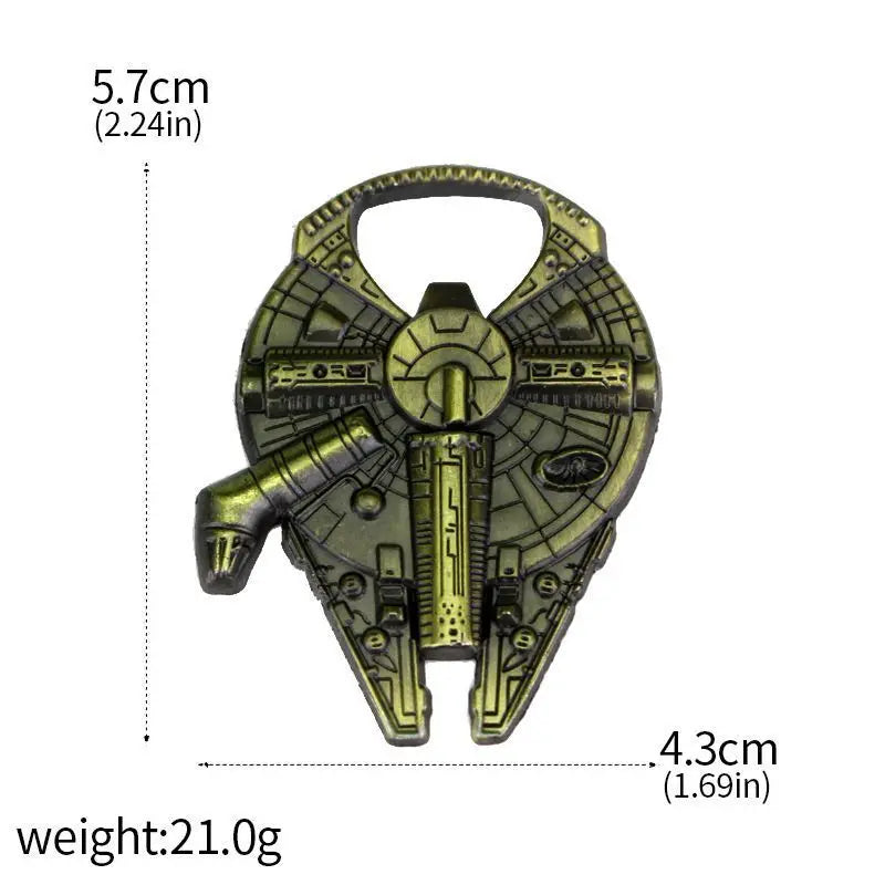 Star Wars Keychain Cartoon Millennium Falcon Spaceship Keyring Pendant Metal Bottle Opener Accessories Fans Gifts Toy