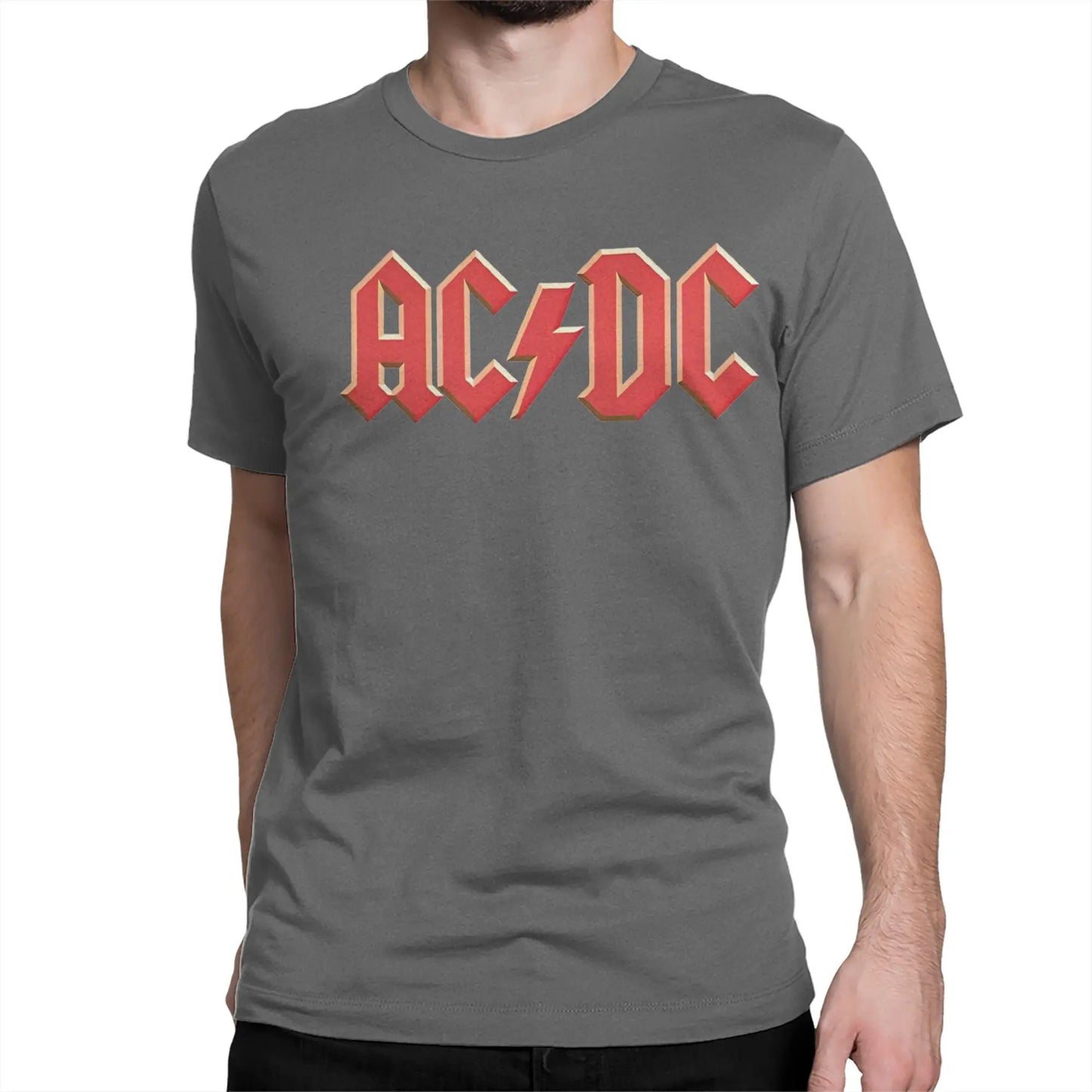 Classical AC Rock Band DC Logo T-Shirt for Men Women Round Collar Cotton T Shirt Short Sleeve Tees Party Clothing