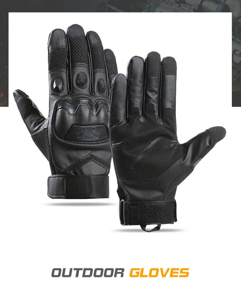 Tactical Gloves for Men's Outdoor Cycling Motorcycle Sports,anti Slip Windproof Wear-resistant Combat Protection Hunting Gloves