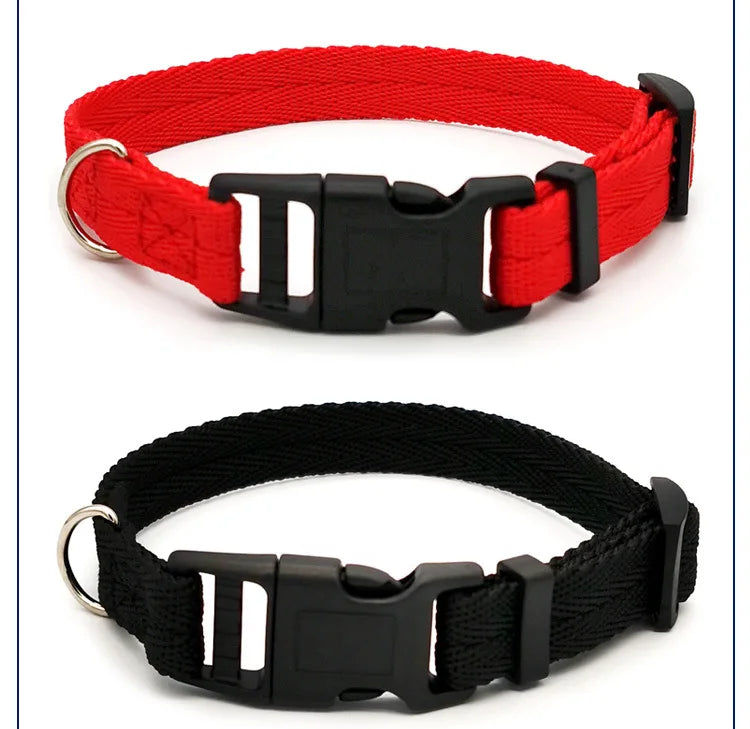 Pet Dog Collar Solid Color Puppy Collars Medium Dogs Quickly Disengaged Pet Dog Training Collar Teddy Bichon Small Dog Collar