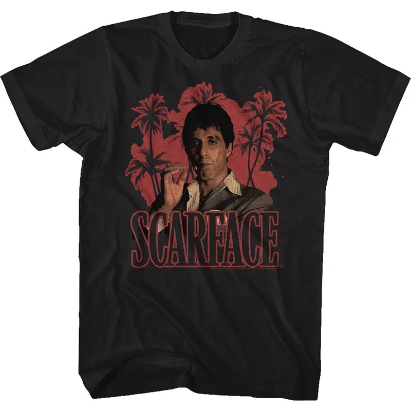 Scarface Tony MontanaT-Shirt Movie Joint Scarface Pacino Men's T-Shirt Comfortable and Breathable Y2K