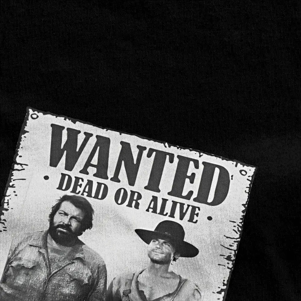 Bud Spencer Terence Hill Wanted Lo Chimavano Epic Movie T-Shirt Actor T Shirts Cotton Tshirt For Men Short Sleeves Casual Tops