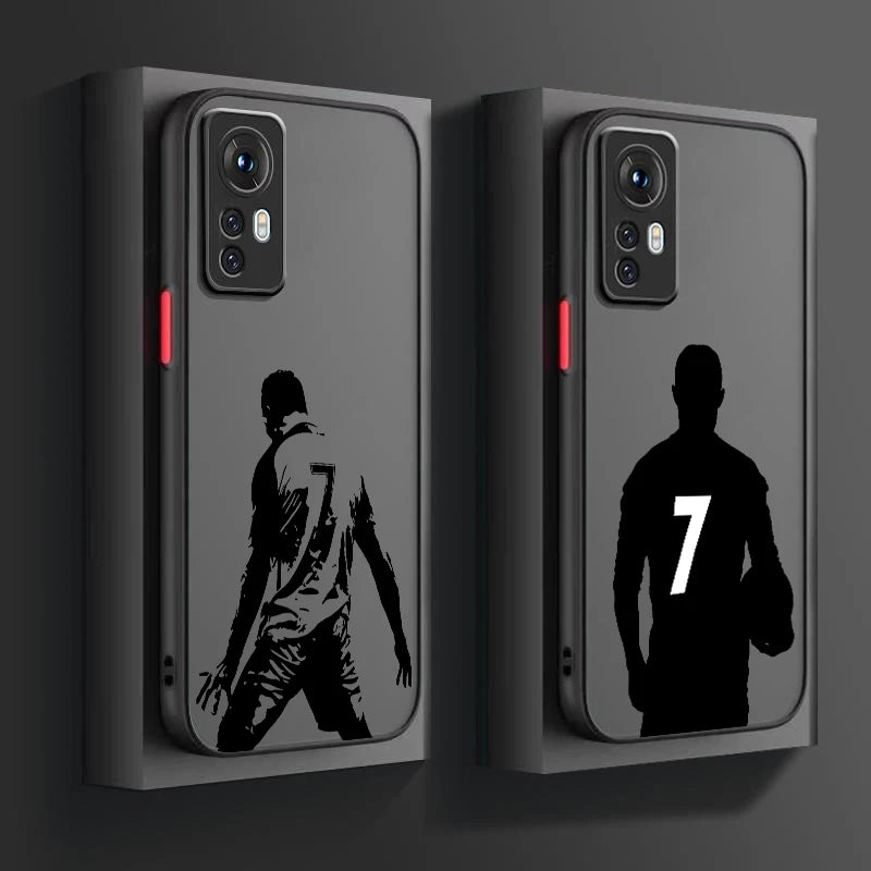 Football Stars No.7 Cool Art Frosted Translucent For Xiaomi Mi 13 12 12T 11T 11 11i 10T 10 9T Pro Lite Ultra 5G TPU Phone Case