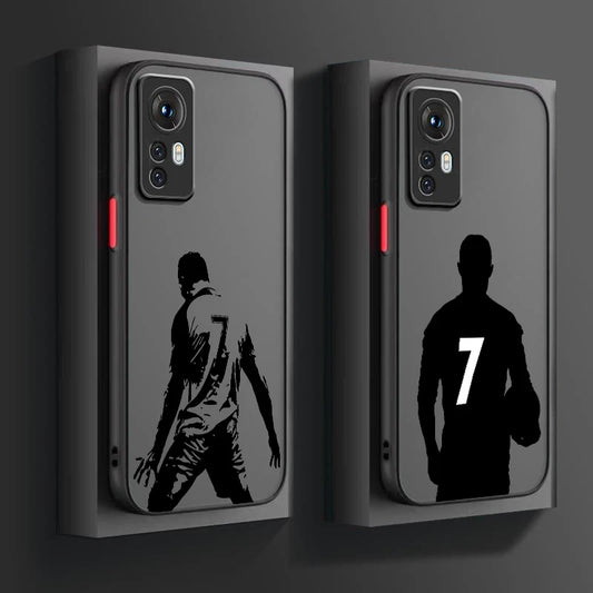 Football Stars No.7 Cool Art Frosted Translucent For Xiaomi Mi 13 12 12T 11T 11 11i 10T 10 9T Pro Lite Ultra 5G TPU Phone Case