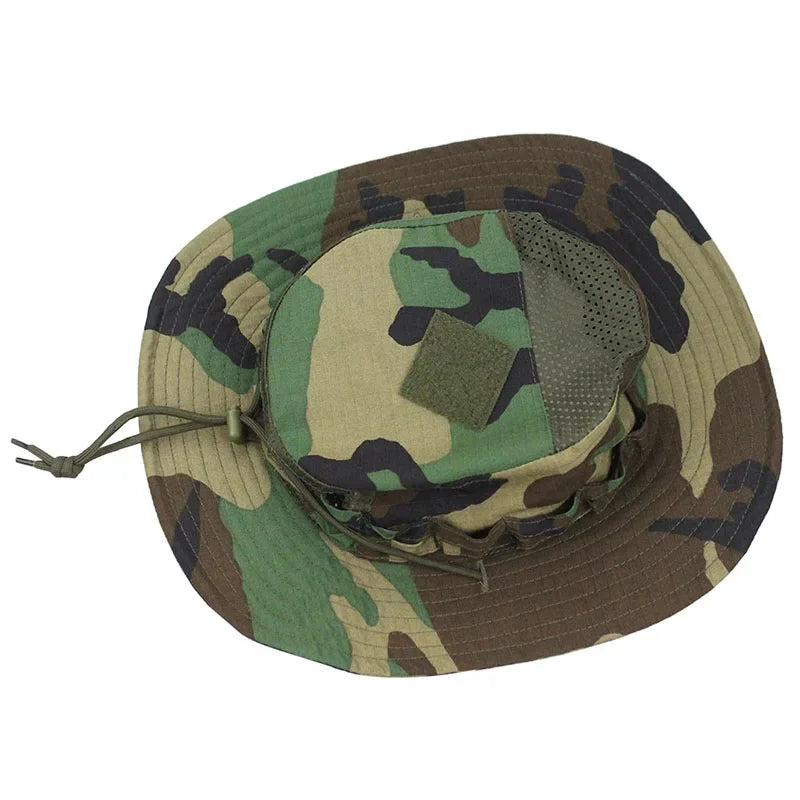 Tactical 2.0 Boonie Hat Summer Mesh Camouflage Combat Cap Multicam Outdoor Sports Training Fishing Hiking Camping Hunting Hats