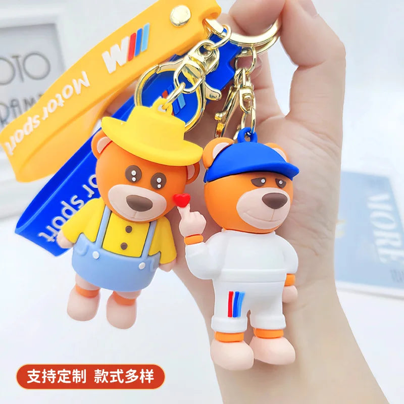 Cartoon Animal  PVC keychain   Doll Pendant Bear Bag car  Accessories