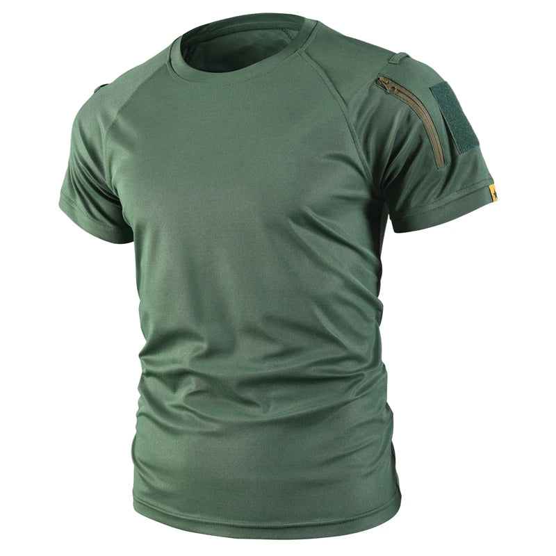 Tactical Military T-shirt Outdoor Breathable Army Combat Men Pullover Quick Dry Trekking Camping Hiking Fishing Polos Tee Tops