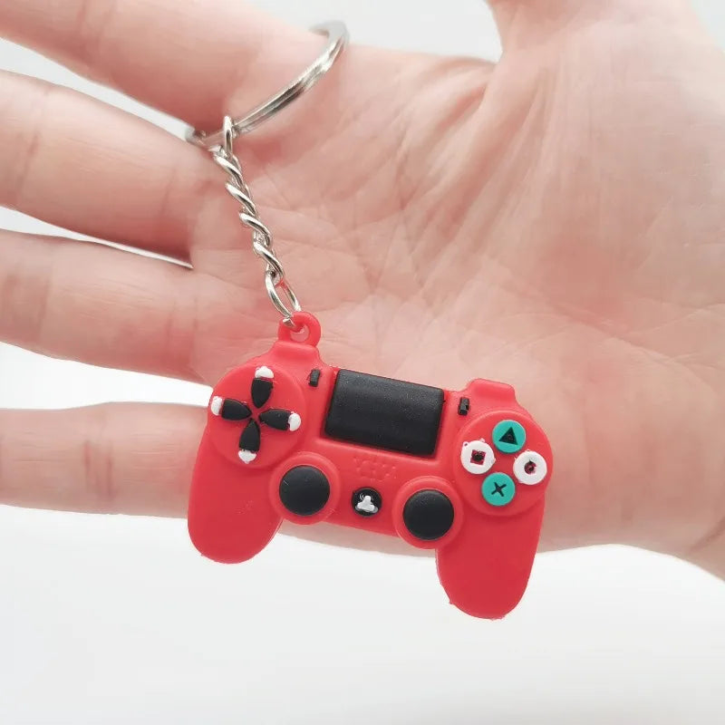 PVC new keychain high quality game machine key ring mini cartoon Gamepad Joystick fit men car keys trinket souvenir gift