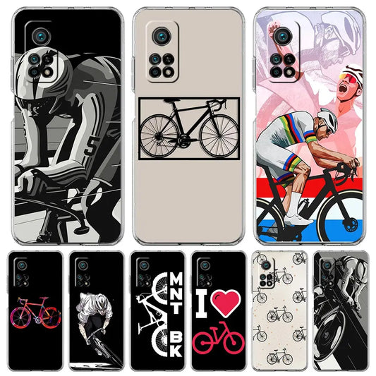 Mountain Bike Cycling art Phone Case For Xiaomi Mi 14 13 13T 12T 10 12 Lite 11 Ultra 11X 11T Pro Poco X6 X5 X3 NFC F6 5G Cover
