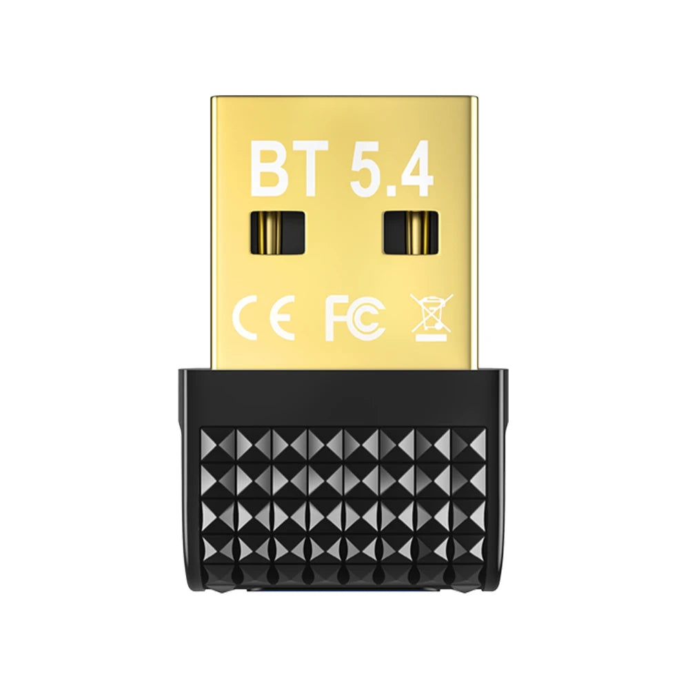 BT 5.4 Adapter USB BT 5.3 Dongle Plug and Play Wireless BT Transmitter Receiver for PC Mouse Keyboard Headphones Speakers