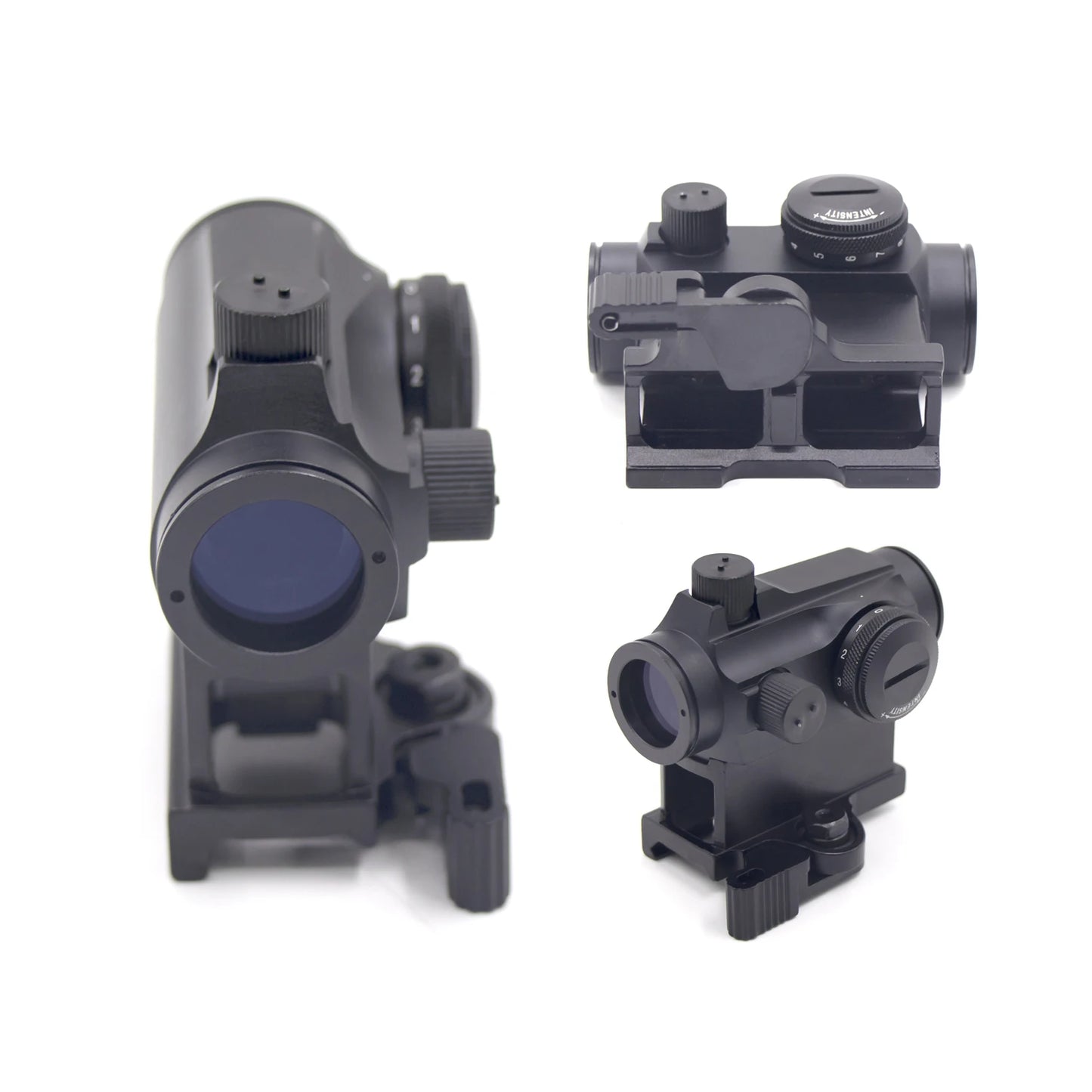 Tactical 1x20mm Reflex Red Dot Sight Riflescope with Free Mount Rails Optic - Blackout Rear Sight for Shield Handguns