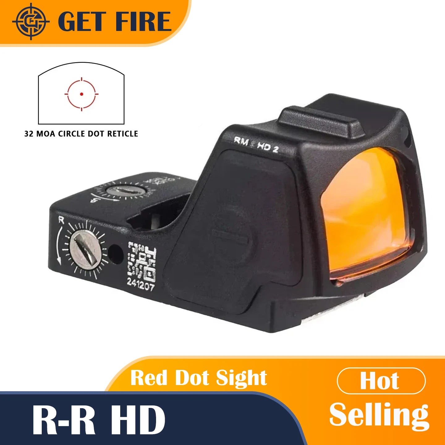 Tactical R-R HD Reflex Red Dot Sight For GLOCK Pistol Handgun Full Multi Coated Lenses Fit Rifle Airsoft Picatinny Rail Mount