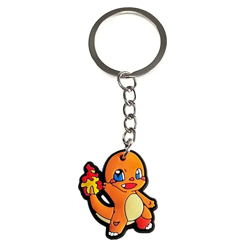 Cartoon Pokemon Pikachu Keychain Silicone Funny Keyring Bag Pendant Couple Car Keyholder Creative Bag Charm Accessories Gift