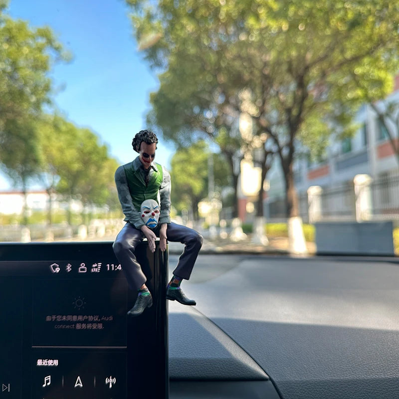 Cartoon joker Handmade Boutique Large Decoration Desktop Scene Model Mask Sitting Posture Gifts Room Car decoration