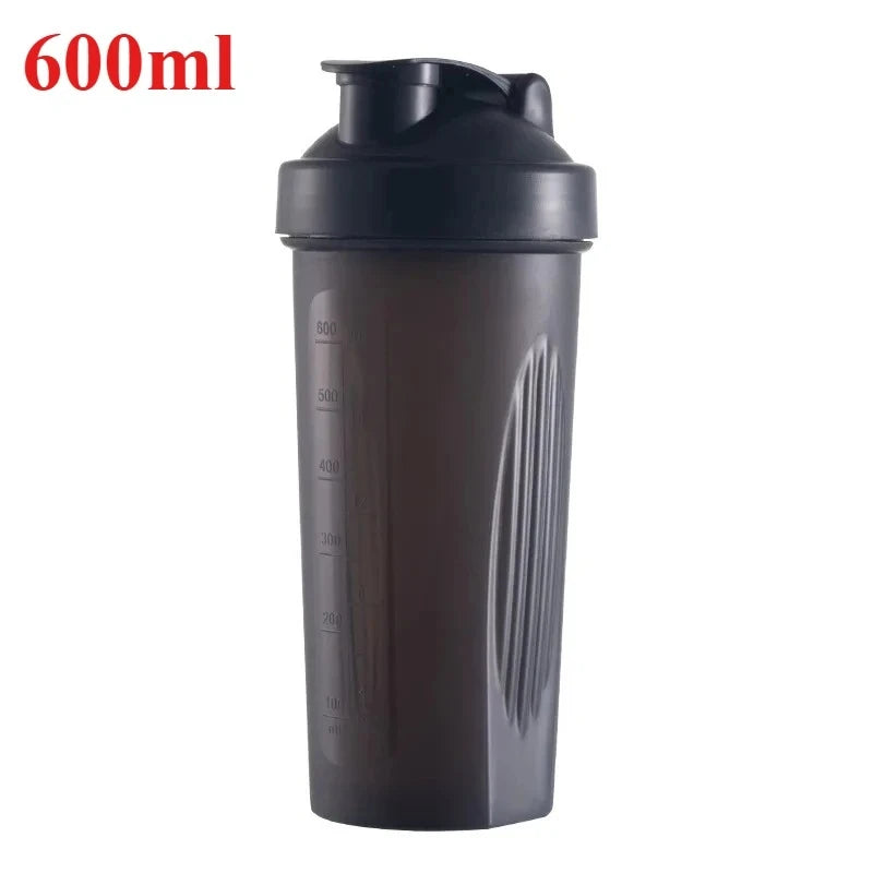 Sports Shaker Protein Bottle with steel Ball Powder Shake Cup Water Bottle Plastic Mixing Cup Body Building Exercise Bottle