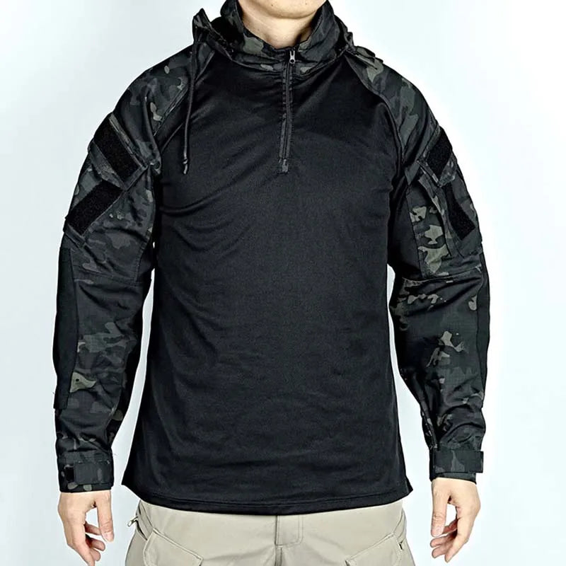 Tactical Shirts Hooded Hunting Uniform Clothing Tatico Tops Airsoft Multicam Camo Fishing Clothes Mens